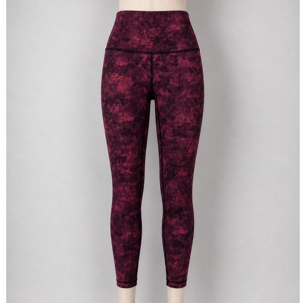 Lululemon Wunder Under High-Rise Leggings Red Black Lunar New Year Size 6 W5DCXS
